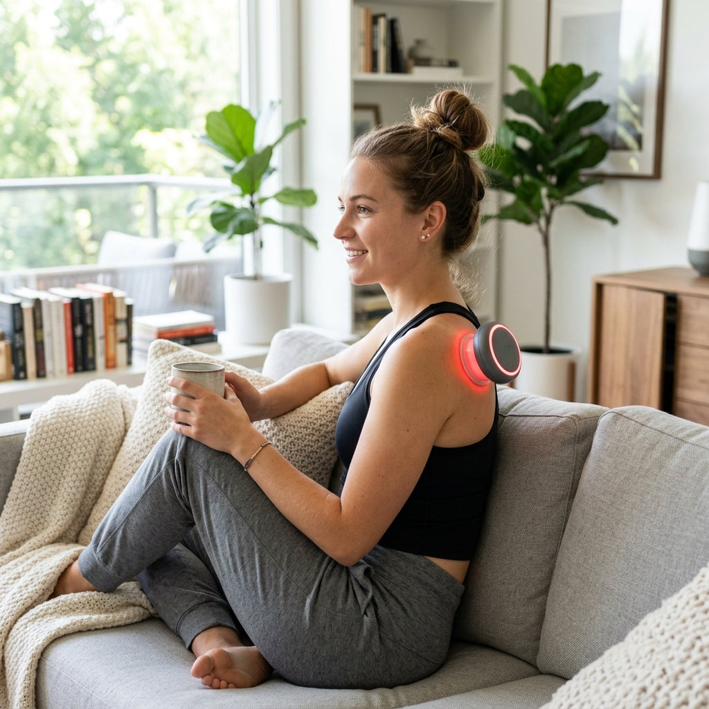 Person using TheraCup